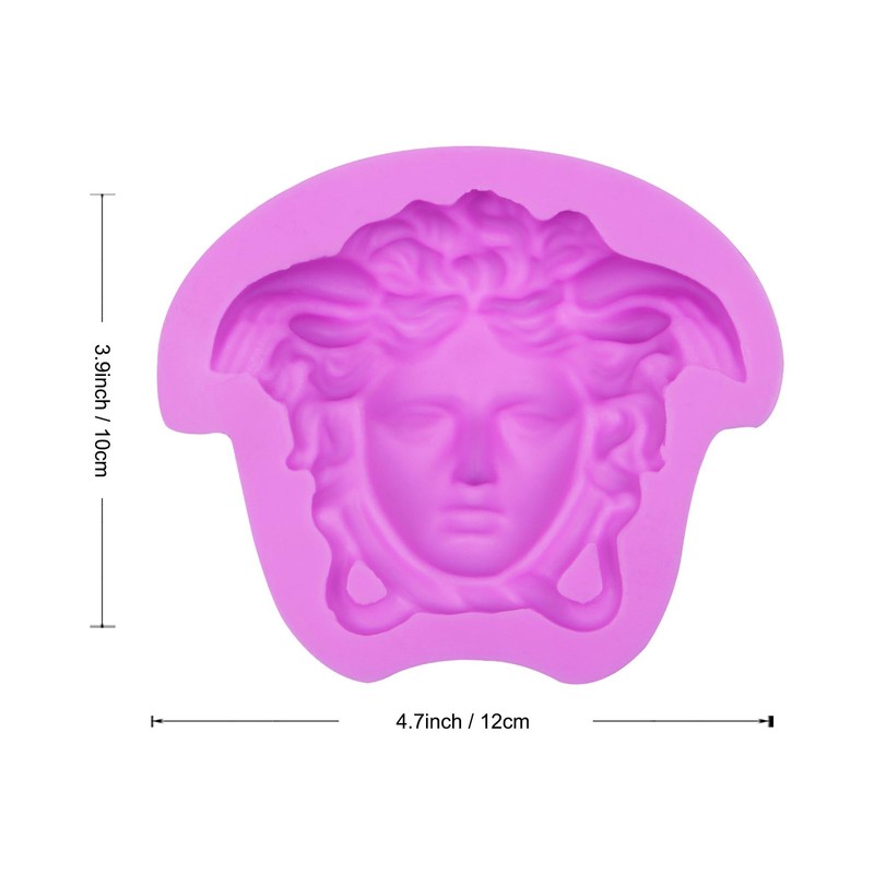 Medusa Fondant Molds, Mythology Goddess Chocolate Baking Mold, XL, Purple gallery