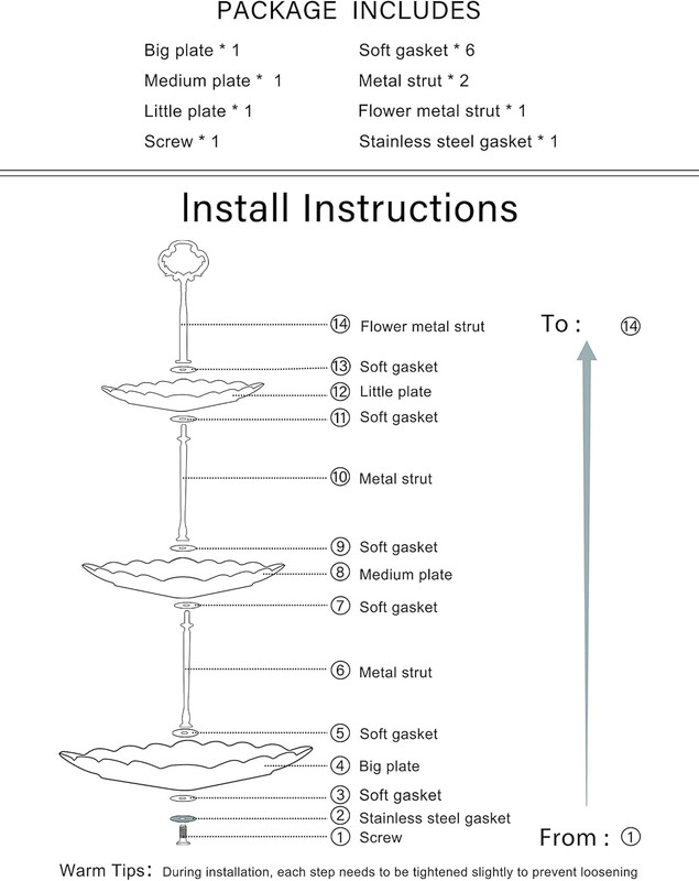 3 Tier Porcelain Cupcake Stand, Tiered Serving Cake Stand, Square White Embossed gallery