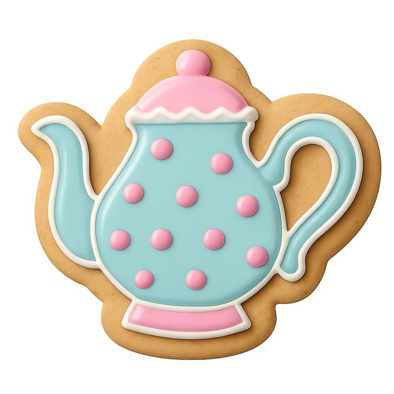 Antique Teapot Cookie Cutter & Stamp, Fondant & Clay - 4x3.5 gallery