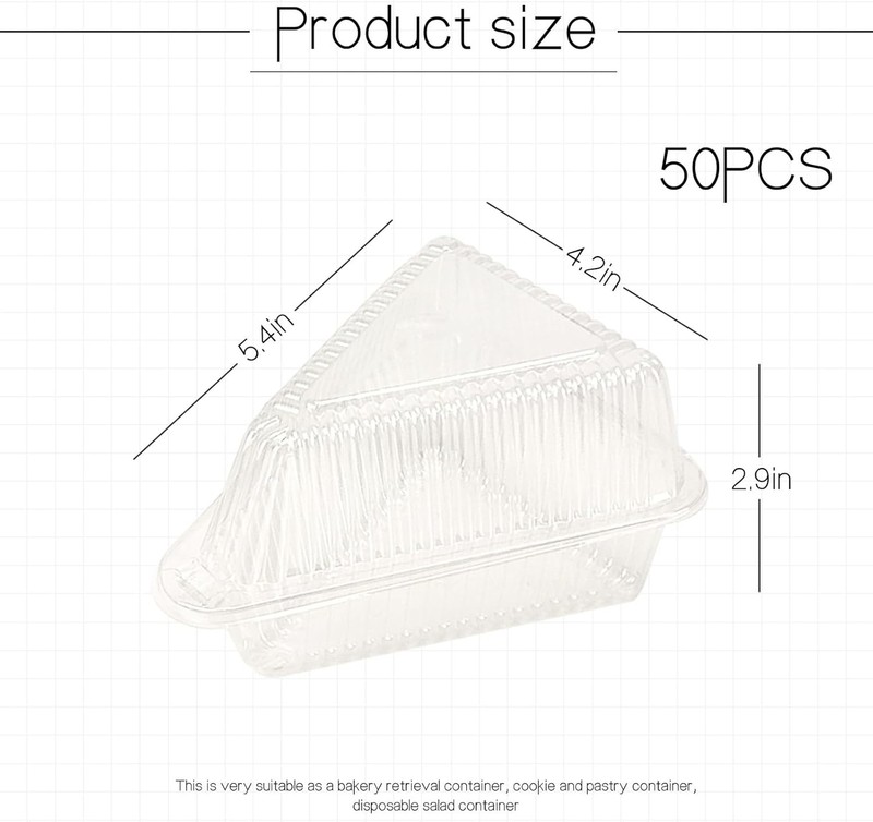 Stackable 50Pcs Disposable Cheesecake Containers - Elegant Take-Out Solution gallery
