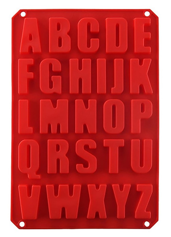 Silicone Letter Cake Mold BPA Free Non-Stick Chocolate Mold Decorating Red