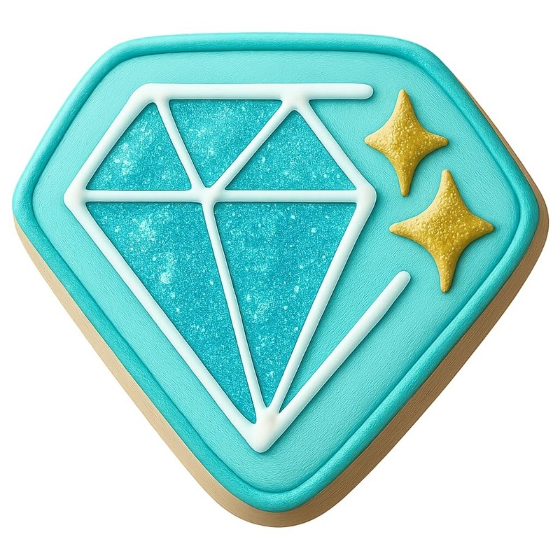 Sparkling Diamond Cookie Cutter – 4×3.6″ Fun Party Baking Design