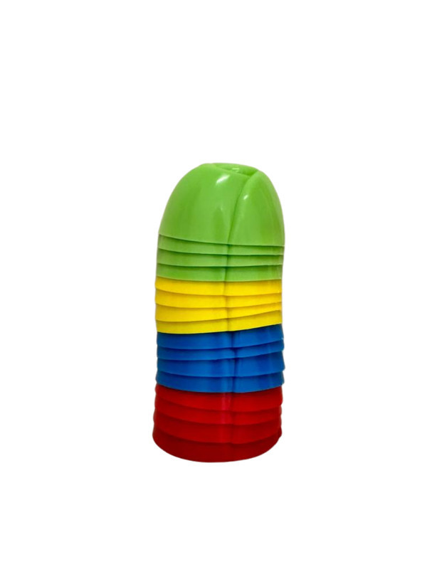 16 PCS Multi Colour Rose Reuseable Mold Cup Round Shaped Jelly Pudding