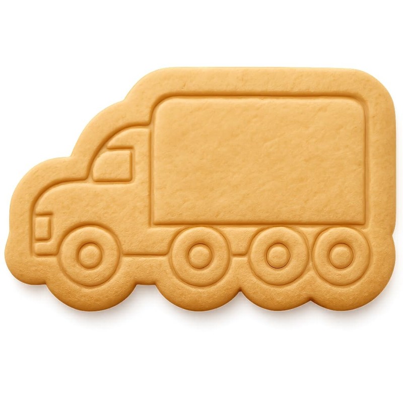 Long-Haul Semi Truck Cookie Cutter & Stamp - 4x2.5" Creative Baking Fun gallery