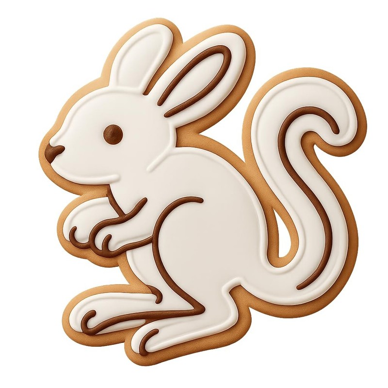 Playful Jerboa Cookie Cutter & Stamp, Fondant & Clay – 4×3.1