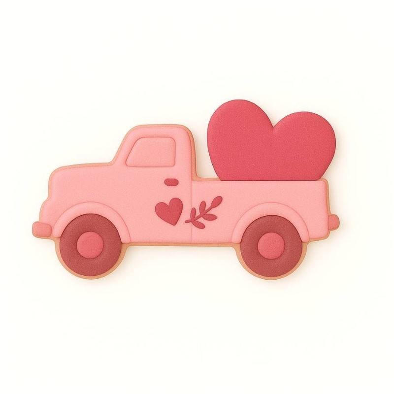Vintage Heart Truck Cookie Cutter 5'' Love Valentine | Birthday Made in the USA gallery