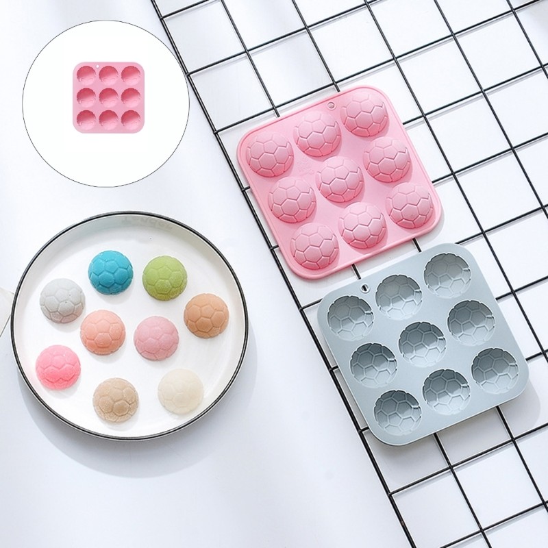 9 Cavity Football Shape Silicone Mold for DIY Chocolate Cake Toppers Decoration gallery