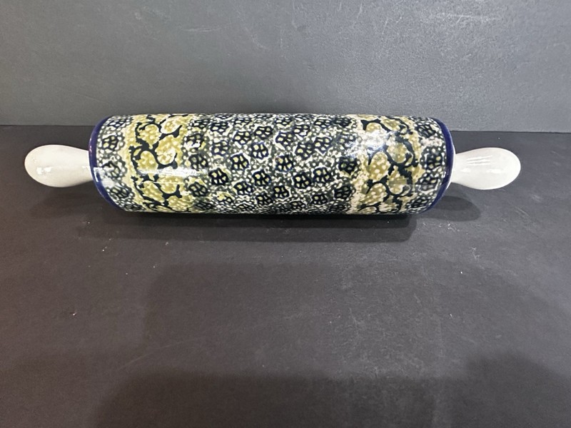 Beautiful Decorative Ceramic Rolling Pin 13”Long 3”Wide
