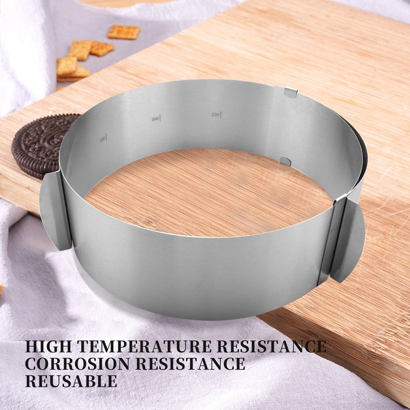 Cake 6 to 12 Inch Adjustable Round Stainless Steel Cake Mousse Mould 6016 gallery
