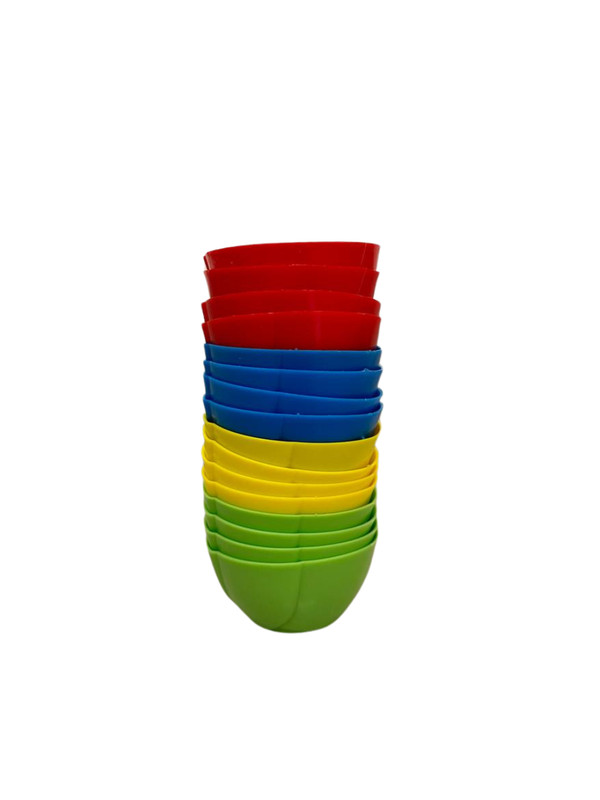 16 PCS Multi Colour Rose Reuseable Mold Cup Round Shaped Jelly Pudding gallery