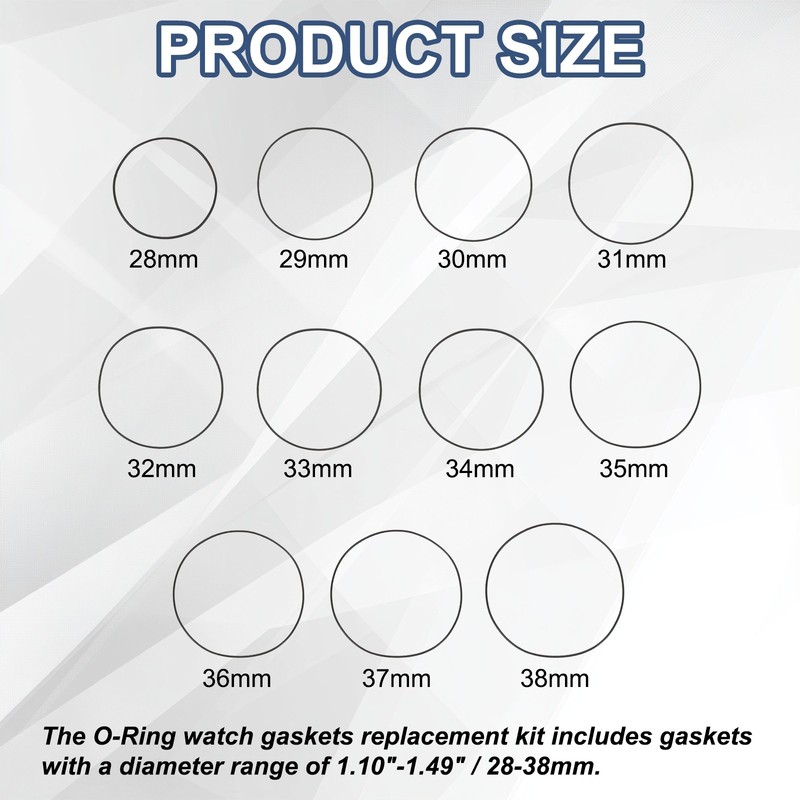 3pcs O-ring gaskets for watch replacement kit 0.8mm rubber seals gallery