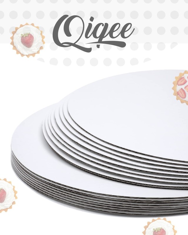 70 Pack White Cake Boards Round 6Inch Circles FoodGrade Cardboard Plate Base gallery