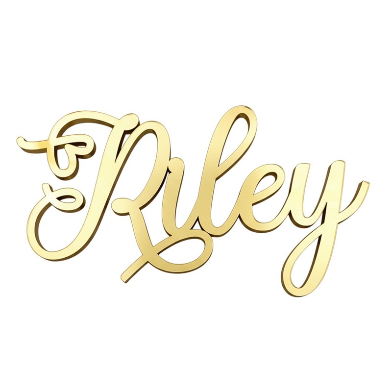 Personalised Name & Word Cake Charm Acrylic 3mm Thick Classy Topper gallery