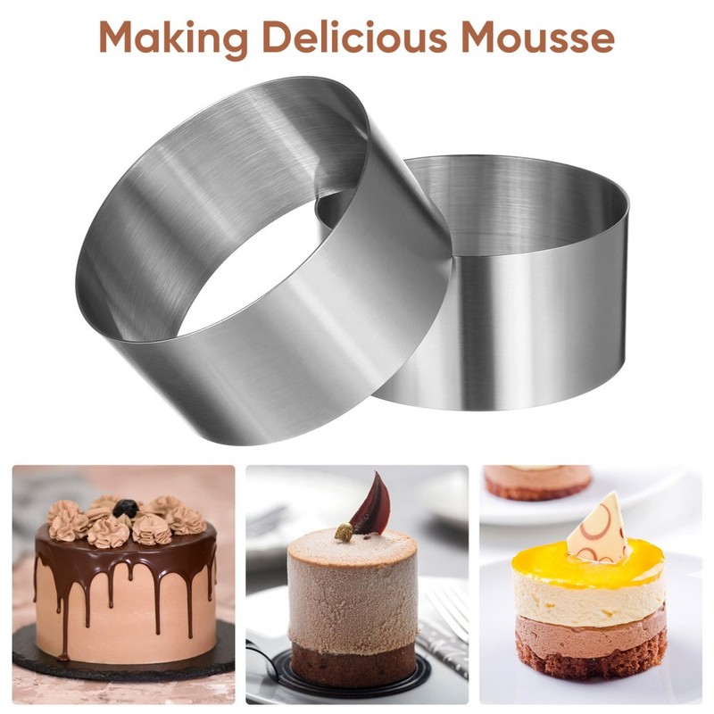 4 Pcs Baking Mold Set Round Mousse Molds Cake Making Accessory Bread Cutters gallery