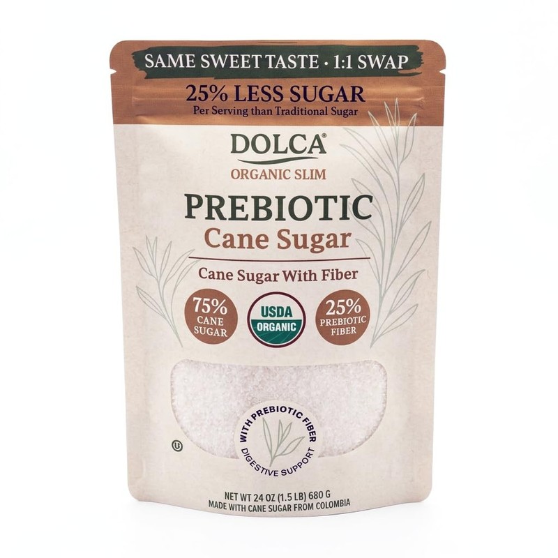 Organic Dolca Slim – Cane Sugar Infused 24 Ounce (Pack of 1), white