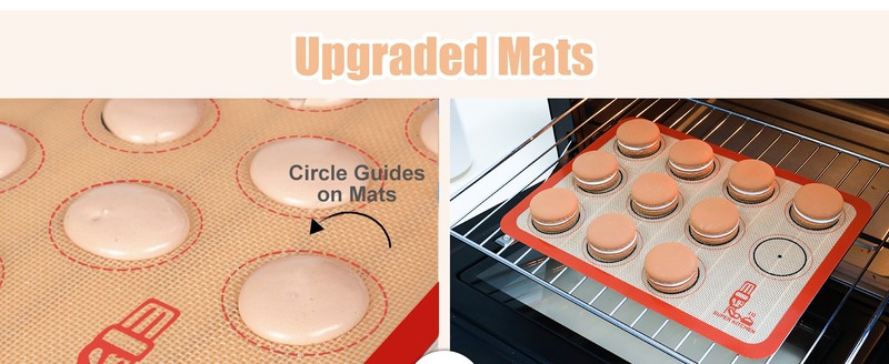 Silicone Baking Mat aron - Set of 3 (2 Half Sheet Liners and 1 Quarter gallery