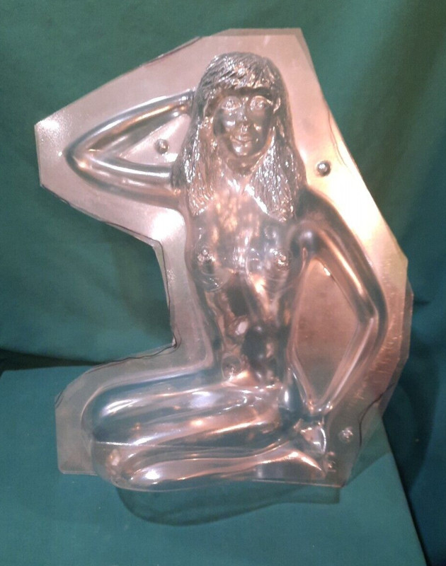 Adult Large Sexy Lady Kneeling Candy Mold 2 Piece 3D New