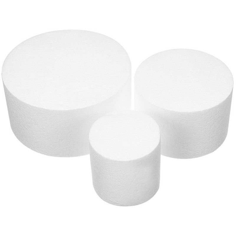 White Foam Cake Dummies Set Reusable Cake Models for Wedding and Bakery