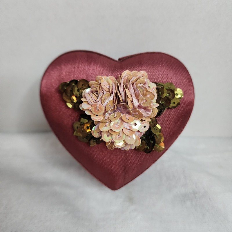Katherine’s Collection Heart Satin Gift Box with Metal Heart Cookie Cutter Set