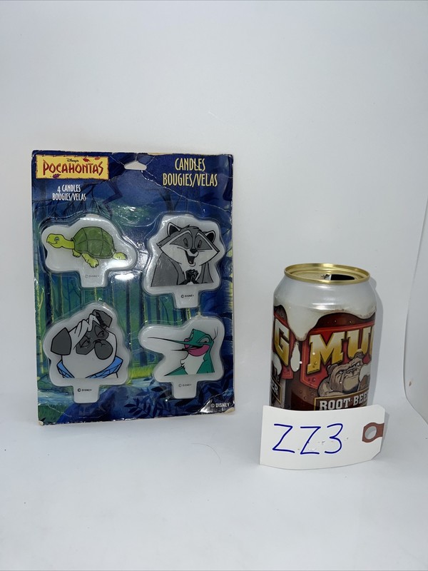 Disney Pocahontas Character Cake Candles Birthday Party Set Animals Vintage NOS gallery