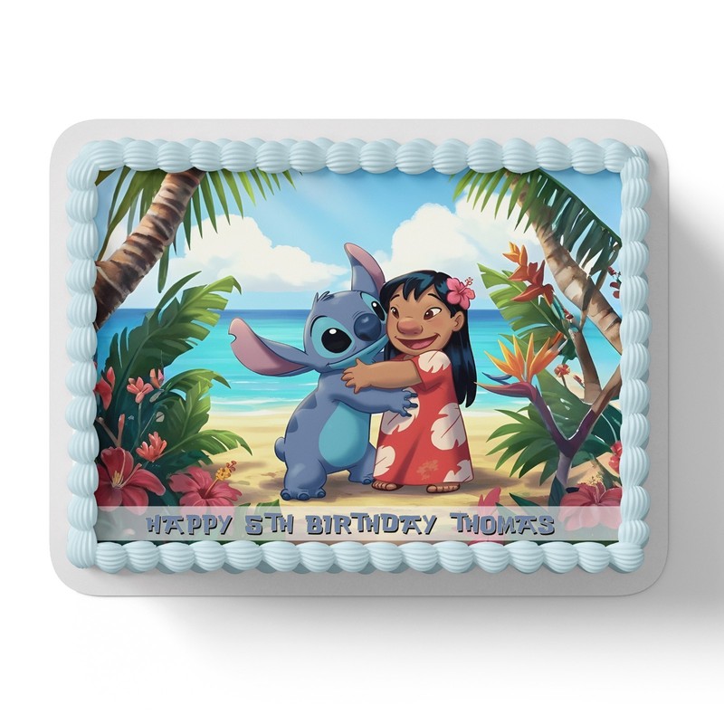 Lilo & Stitch Personalised Edible Icing Cake Topper