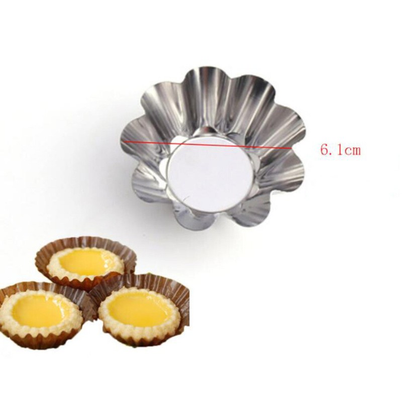 6x Chrysanthemum Shape Egg Tart Mold Pie Baking Cup Reusable Tartlet Molds gallery