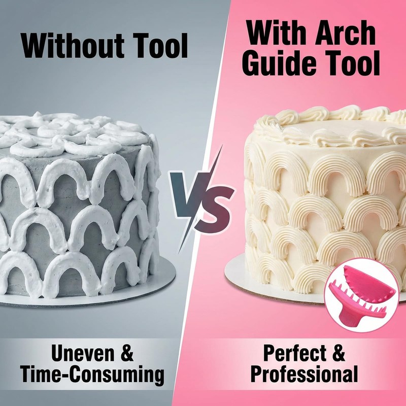 Cake Arch Guide Tool & Piping Guide Stencil, 16 Pcs Cake Decorating Tools wit... gallery