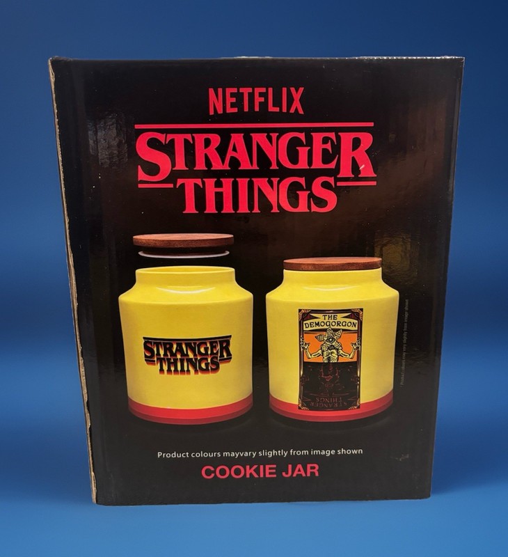 NEW Stranger Things Cookie Jar Demogorgon Cream Yellow Netflix