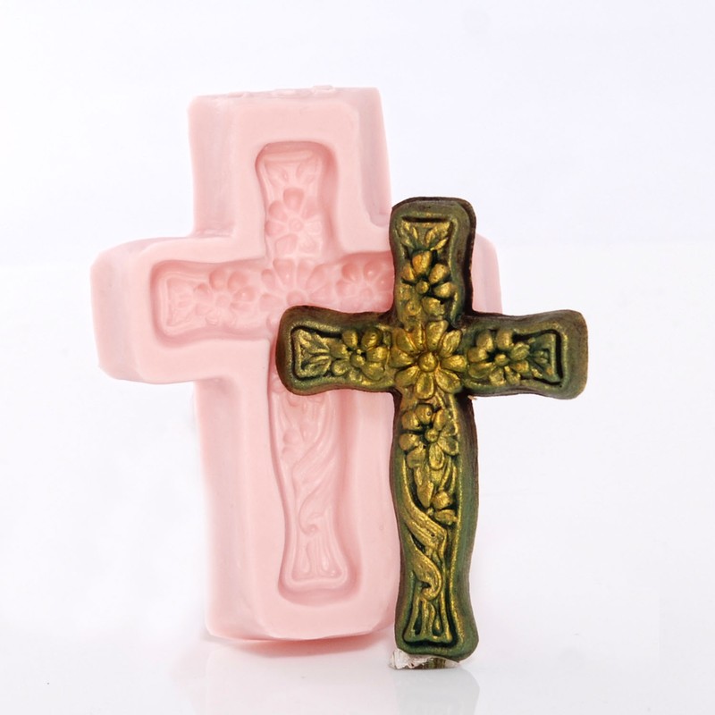 Cross Silicone Mold Fondant, Chocolate, Craft, Jewelry, Candy, Utee, Mould (755) gallery