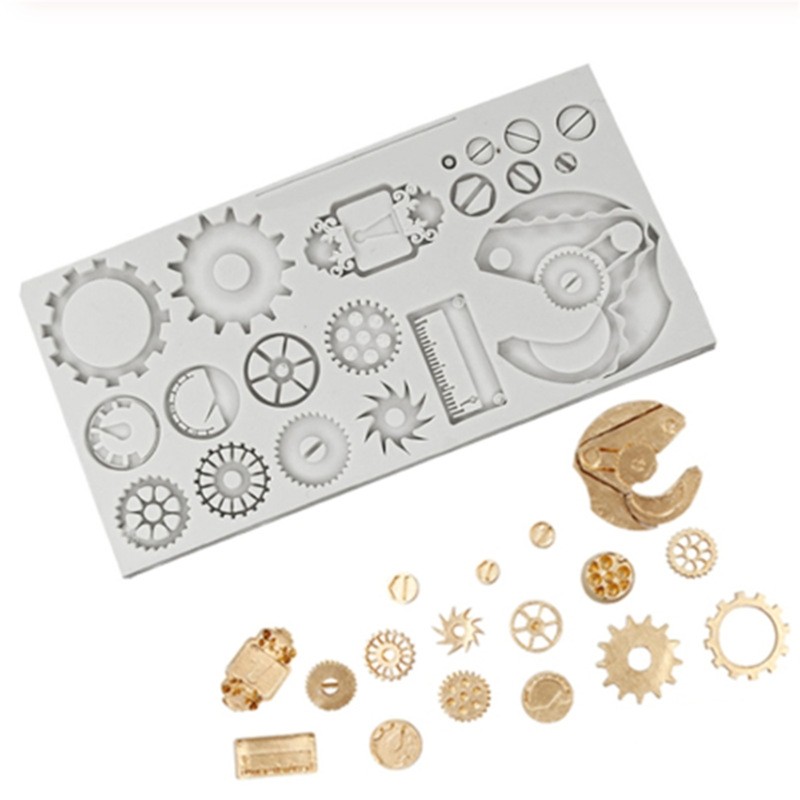 Candy Making Mold Silicone Steampunk Cake Decoration for Sugarcraft Cupcake Clay gallery