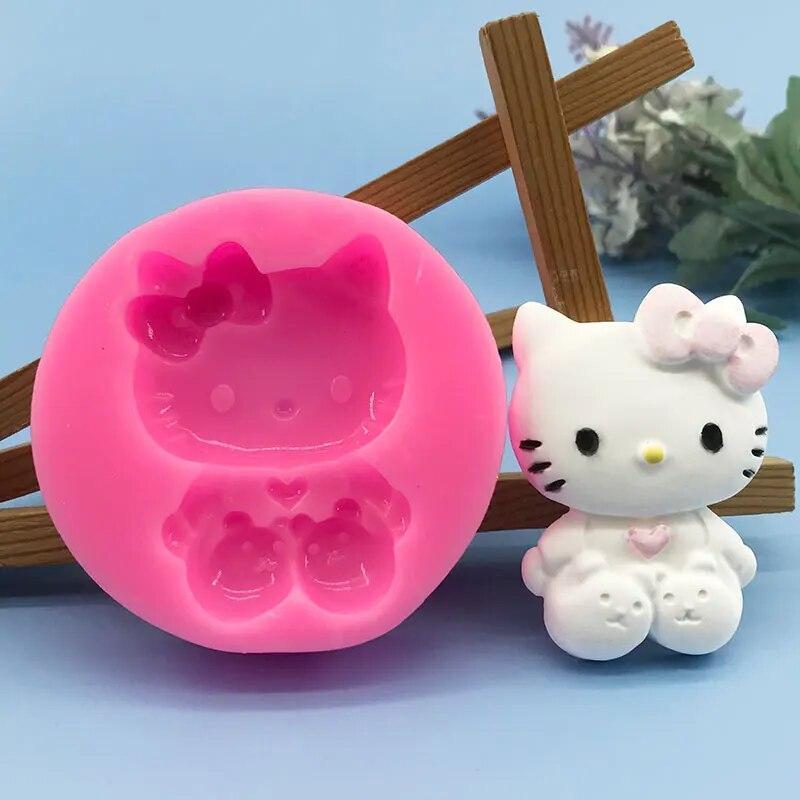 Cartoon Kitten Silicon Fondant Small Cat Cake Decoation Mold Pastry Kitchen Bake