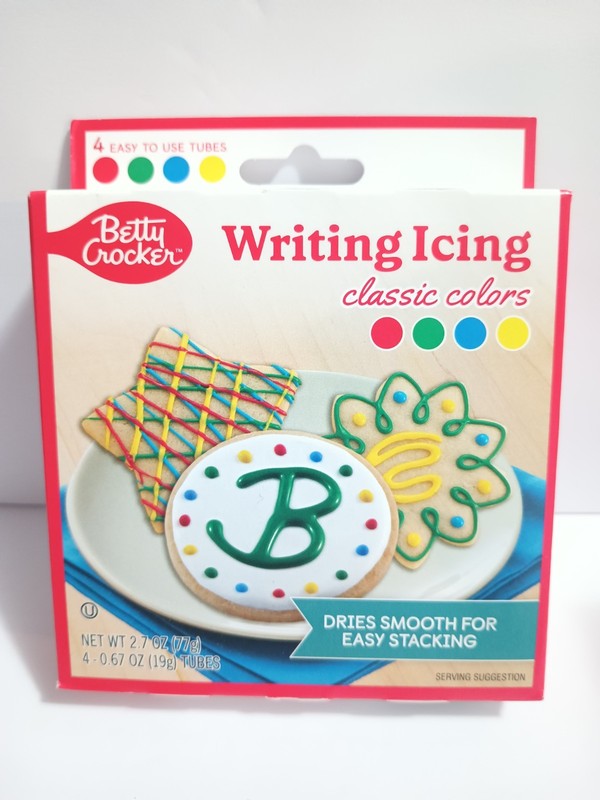 Betty Crocker Writing Icing - Classic Colors - Dries Smooth - 4 Count Tubes