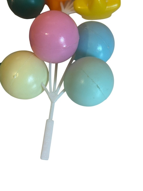 Vintage Balloon Cake Picks Cake Topper Kit Bunch of Balloons Birthday Pastel gallery