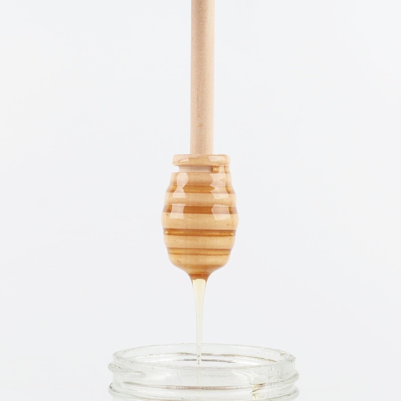 4 PCS 6.3 Inch Wooden Honey Comb Sticks Mini Mixing Stirrer Spoon Jar Drizzle gallery