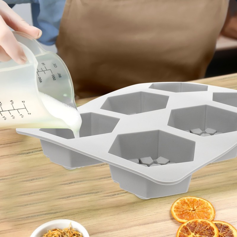 Flexible Gray Silicone Honeycomb Soap Mold Non Stick Tray for Handmade Soap gallery