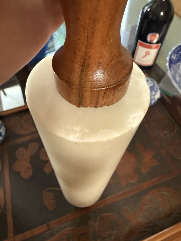 Vintage Marble Rolling Pin w/ Wooden Handles gallery
