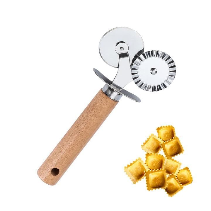 Pastry Double Cutter Wheel,Dual-Head Baking Tool for Home and Kitchen Use,Rav…