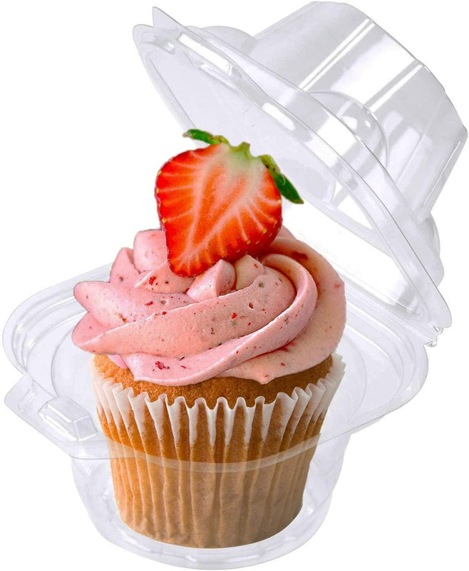 150 Pack Individual Cupcake Containers Plastic Cupcake Boxes Cupcake Holders Sta gallery
