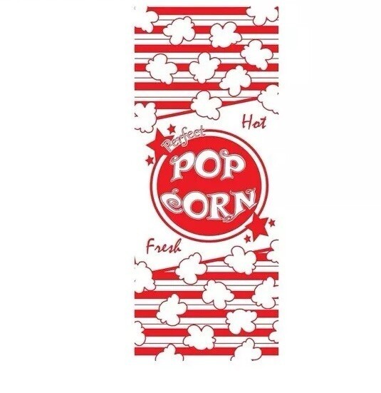 1oz Paper Popcorn Bags Cute Home Movie Theatre Snack Goodie Bags Red White 125pc gallery