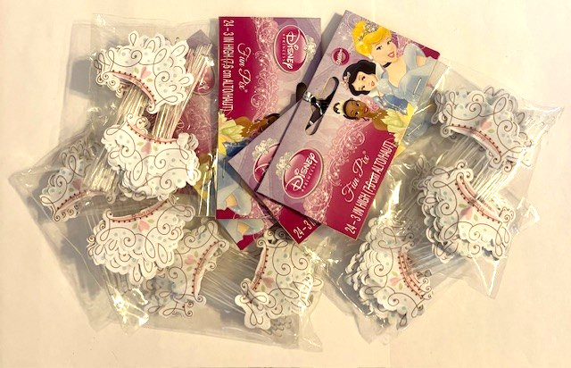 CROWN Cupcake Toppers Fun Pix Wilton discontinued #2113-7476 princess 5pks of 24