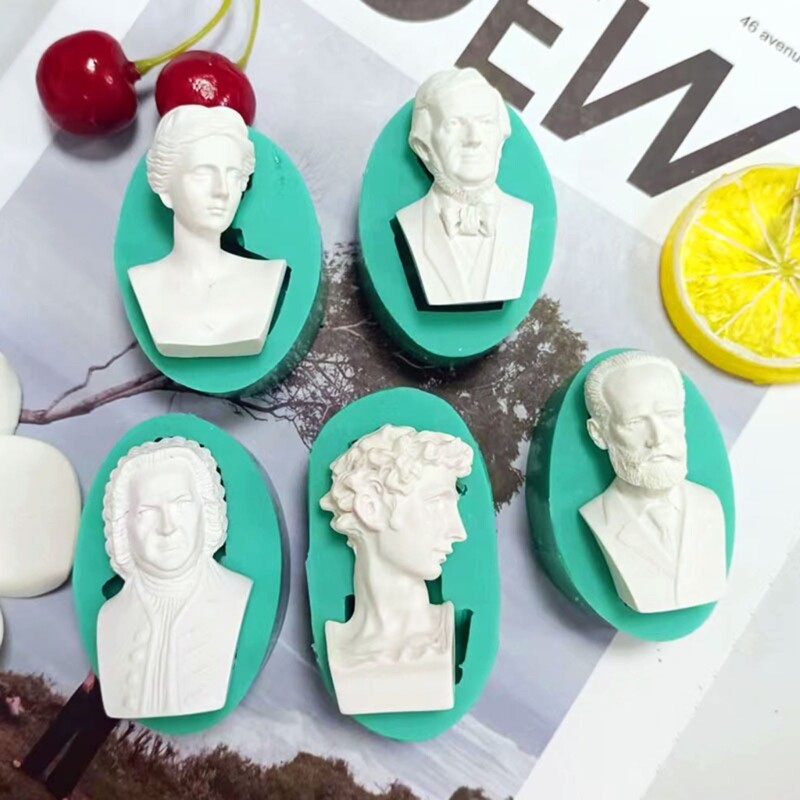 3D Portrait Sculpture Silicone Mold Fondant Cake Border Moulds Chocolate Mould gallery
