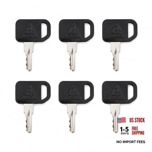 6 Pack Ignition Starter Keys Compatible with JD 130 160 165 170 175 180 185