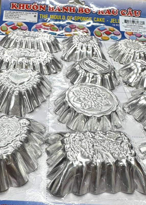 Vinh Truong Aluminum Mould Set for Sponge Cake & Jelly 12 Pcs Made in Vietnam gallery