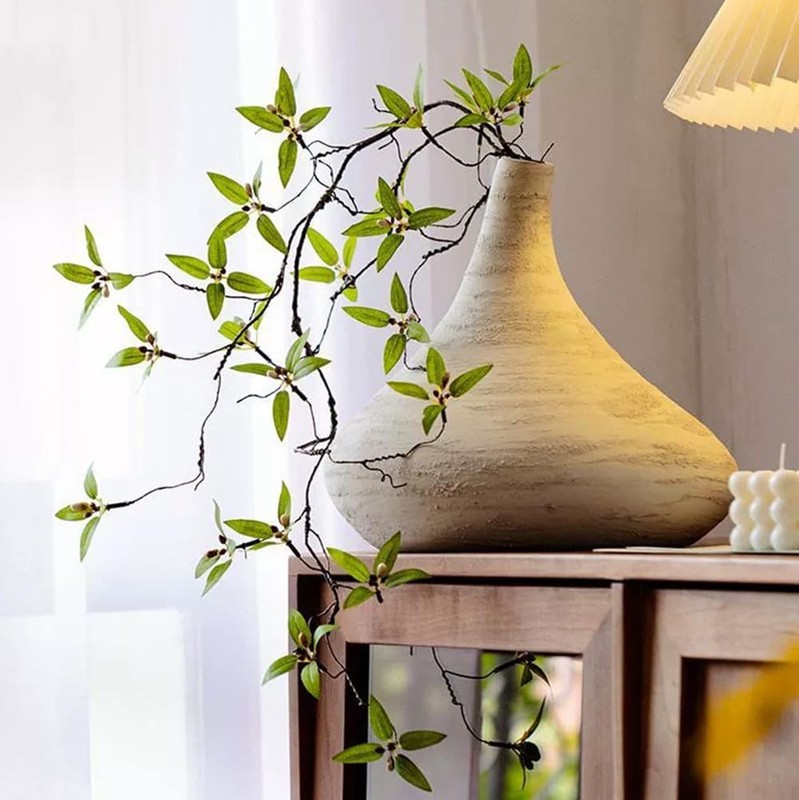 Melorca&Guilla 4PK 43.3" Faux Green Branches for Vase Garden Home Decor gallery