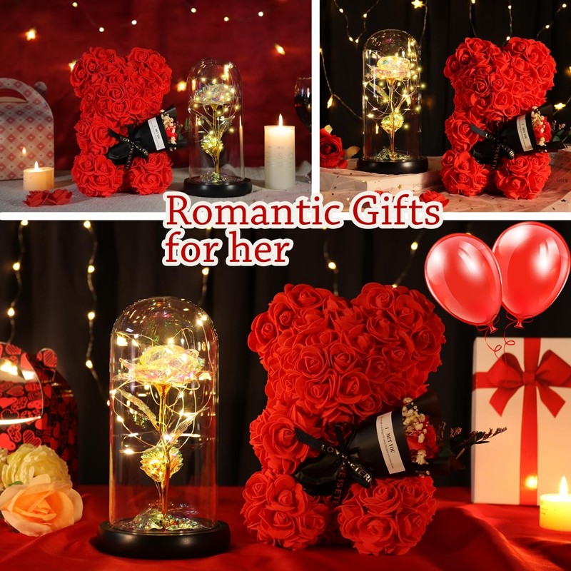 K KYMAKE Rose Bear Gifts for Her - Wife, Mom, Valentines, Mother's Day, Annivers gallery