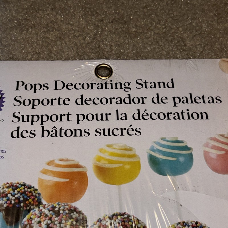 Wilton Cake Pops Decorating Display Stand 12 inches Wide holds 44, New Sealed gallery