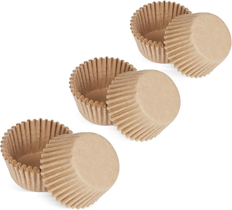 500 Count Mini Cupcake Liners Natural Muffin Liners Greaseproof Natural gallery