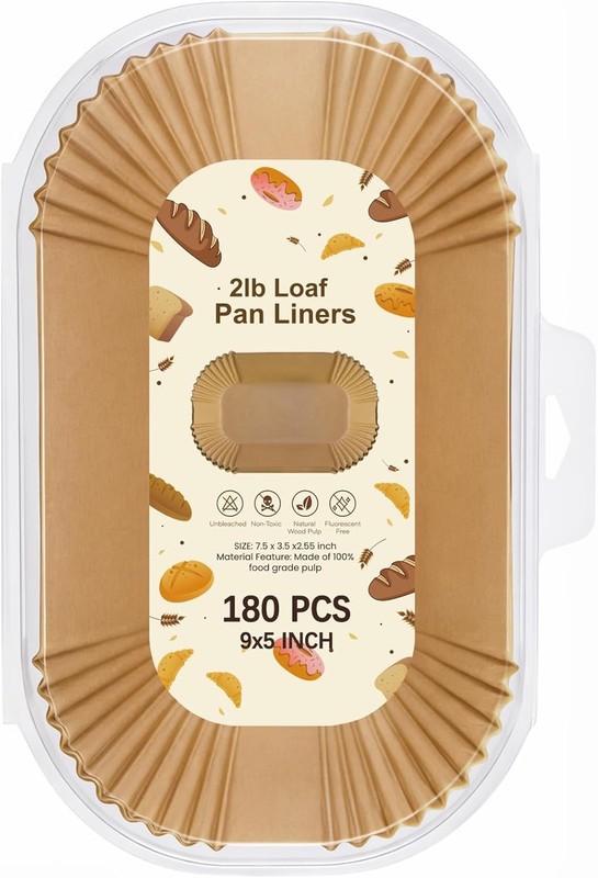 Loaf Pan Liners for Baking Bread 9×5 Inch – 180 PCS Non-Sti Parchment