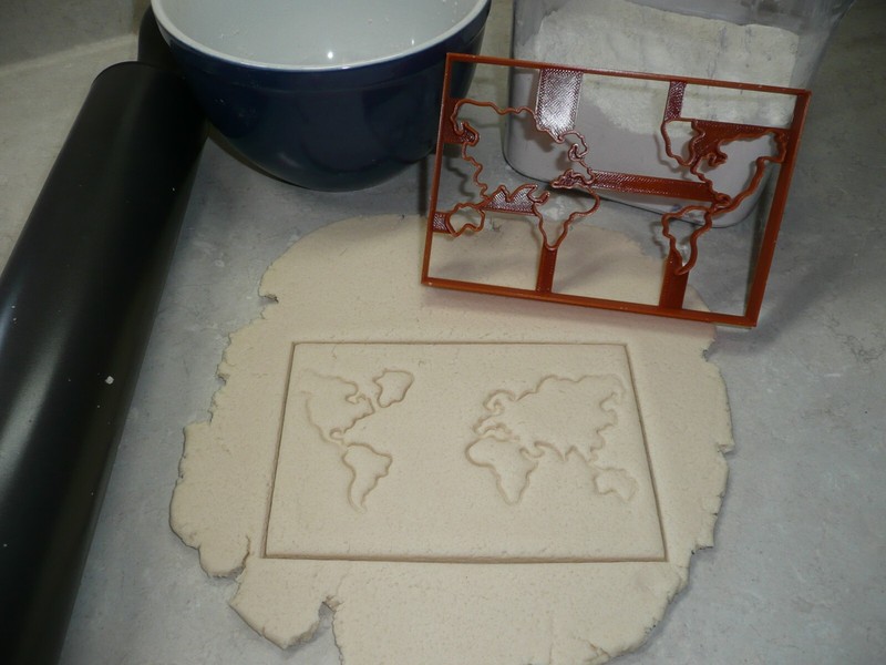 WORLD MAP TRAVEL THEME CONTINENTS DETAILED COOKIE CUTTER MADE IN USA PR5077 gallery