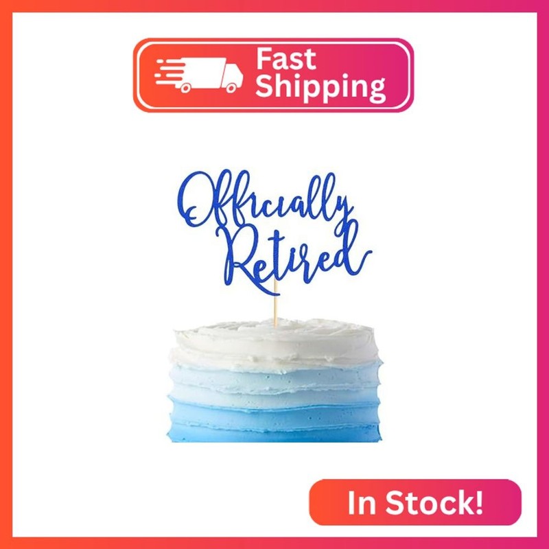 Arthsdite Officially Retired Cake Topper, Happy Retirement Cake Decorations, Pla